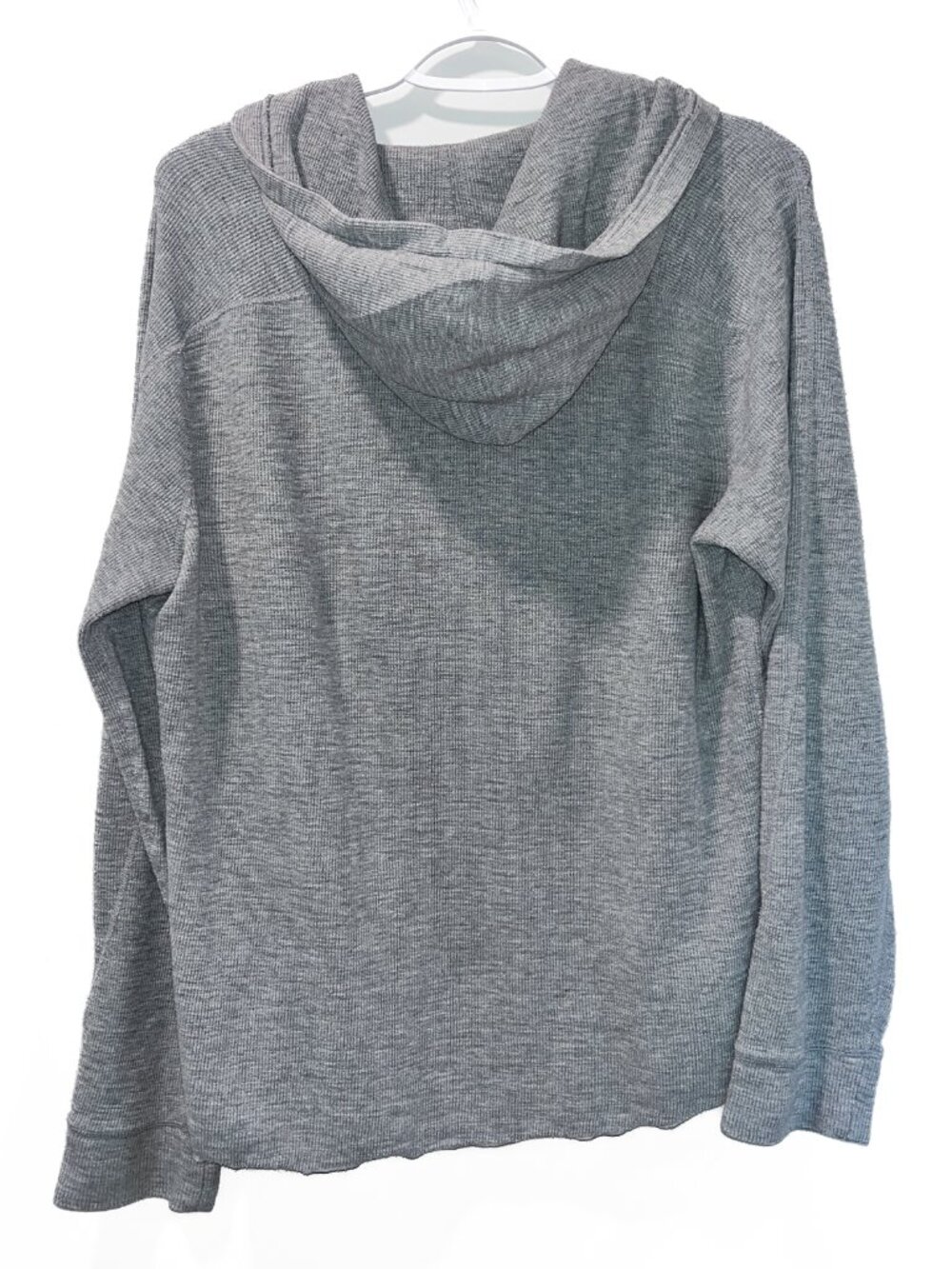 Vince Heather Gray Cotton Knit Hoodie Size M - Picture 2 of 4